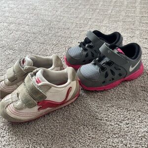Nike Kids' Gray and Pink Sneakers and puma pink and white size 6